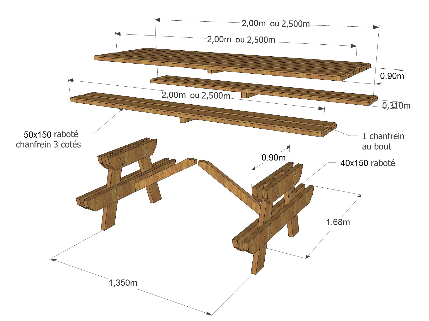 Viala Bois Mobilier De Jardin En Bois Table Forestiere Table